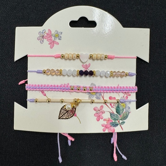 SET OF 4 HANDMADE BRACELETS / THERESA BRACELETS  / BRAND NEW - Picture 1 of 2